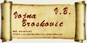 Vojna Brošković vizit kartica
